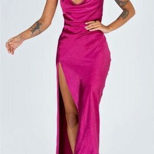 Elegant Pink Evening Gown